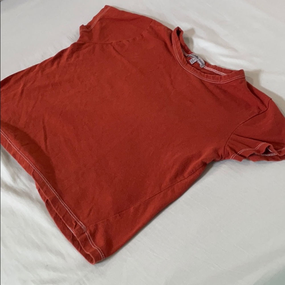 Charlotte Ruse rust orange crop top